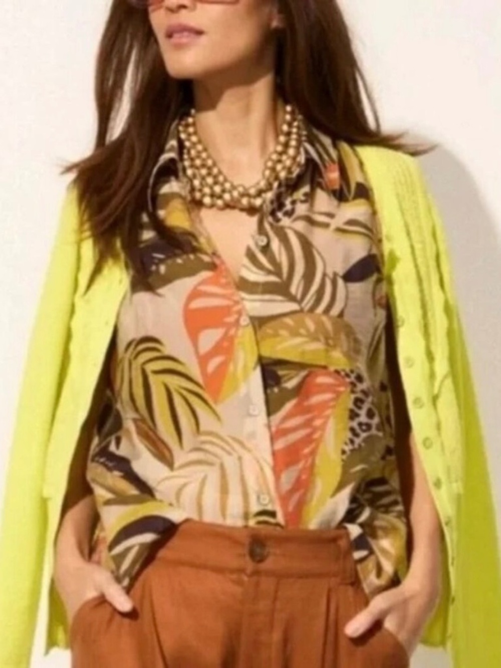 CAbi Bali button down and sleeveless blouse.